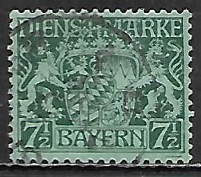 Altdeutschland Bayern Dienstmarke gestempelt Michel-Nummer 18