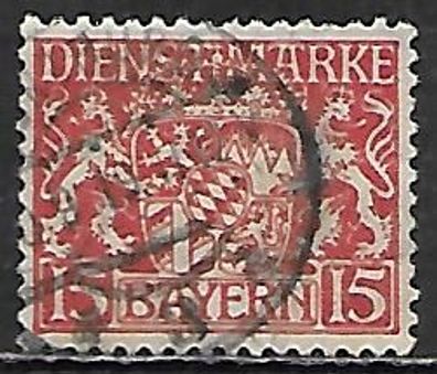 Altdeutschland Bayern Dienstmarke gestempelt Michel-Nummer 19
