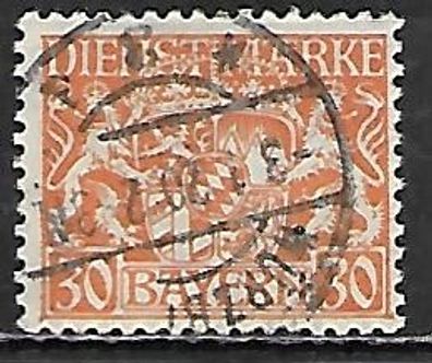 Altdeutschland Bayern Dienstmarke gestempelt Michel-Nummer 22