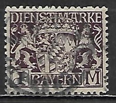 Altdeutschland Bayern Dienstmarke gestempelt Michel-Nummer 24