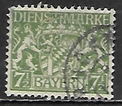 Altdeutschland Bayern Dienstmarke gestempelt Michel-Nummer 25