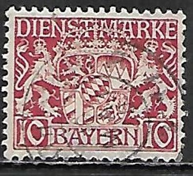 Altdeutschland Bayern Dienstmarke gestempelt Michel-Nummer 26