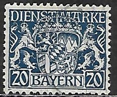 Altdeutschland Bayern Dienstmarke gestempelt Michel-Nummer 28
