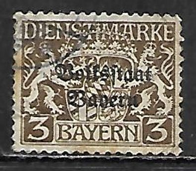 Altdeutschland Bayern Dienstmarke gestempelt Michel-Nummer 30