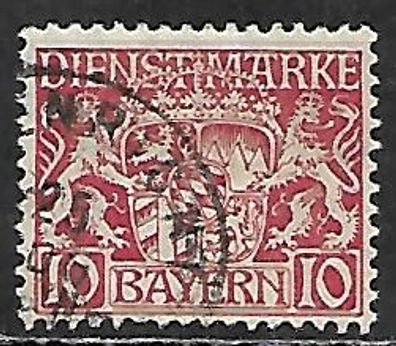 Altdeutschland Bayern Dienstmarke gestempelt Michel-Nummer 33