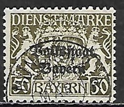 Altdeutschland Bayern Dienstmarke gestempelt Michel-Nummer 39