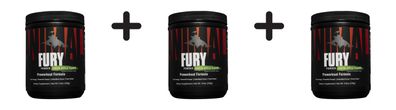 3 x Universal Nutrition Animal Fury (20 serv) Green Apple