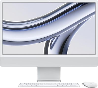 Apple iMac 24 Zoll (256GB SSD, M3, 8GB, 10-Core GPU) Silber - MQRJ3D/ A 2023