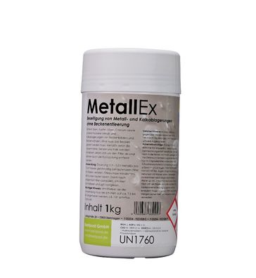 1 Kg MetallEX Beseitigung von Metall- und Kalkablagerungen ohne Beckenentleerung