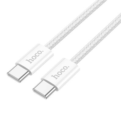 HOCO Ladekabel / Datenkabel USB Typ C auf USB Typ C Weiß Schnellladekabe...