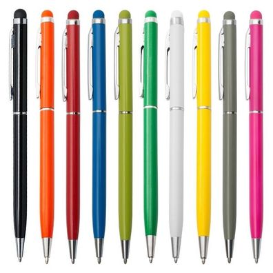 161032 - 100 Stück Kugelschreiber mit farbigem Touch aus Metall mit Ihrem Logo, Werbe
