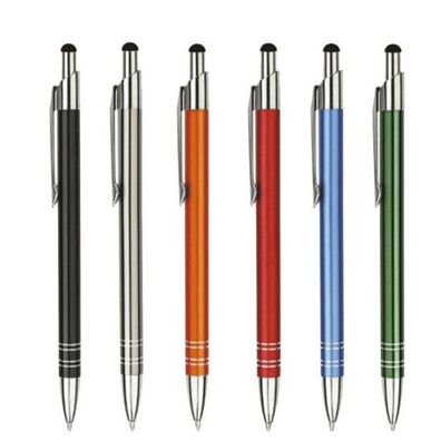 161042 - 100 Stück Touchpen Kugelschreiber aus Metall mit Ihrem Logo, Werbeaufdruck,