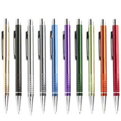 161062 - 100 Stück Kugelschreiber mit Riffelgriff aus Metall mit Ihrem Logo, Werbung