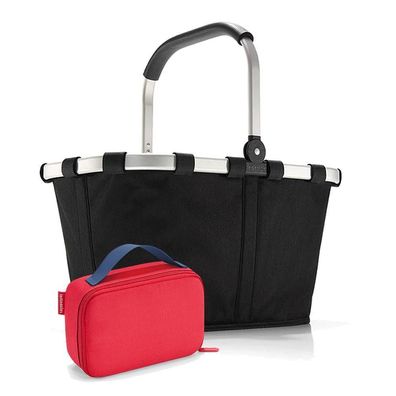 reisenthel Set aus carrybag BK, thermocase OY SBKOY, black + red, Unisex