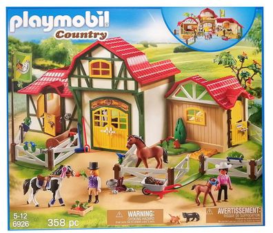 Playmobil 6926 Country Großer Pferde Pony Reiterhof Reitstall Zaunelemente Stroh