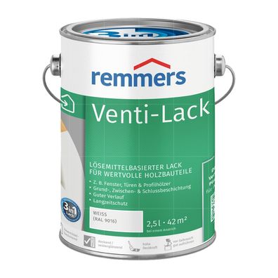 Remmers Venti-Lack 3in1 Venti-Decklack Fensterlack 2.5L RAL 9016 WEISS