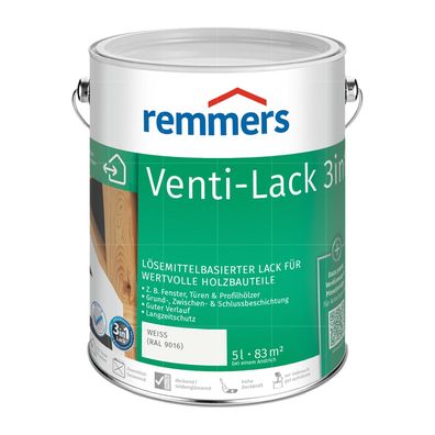 Remmers Venti-Lack 3in1 Venti-Decklack Fensterlack 5L RAL 9016 WEISS