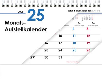Kalender 2025 -Monats-Aufstellkalender 1M/1S 2025- 20 x 15cm