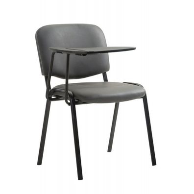 Stuhl Ken mit Klapptisch Kunstleder (Farbe: grau)