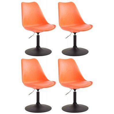 4er Set Esszimmerstühle Maverick B Kunststoff (Farbe: orange)