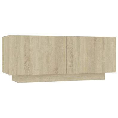 Nachttisch mit zwei Türen Holzwerkstoff Sonoma Eiche 100x35x40 cm