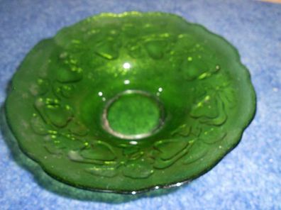schöne Glaschale / kleine Obstschale -grün 19cm Durchmesser