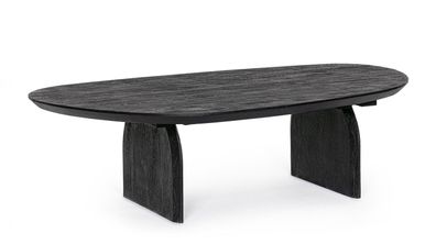Beistelltisch Monterrey 135x76x38cm Mango-Holz Tischplatte und Beine Schwarz