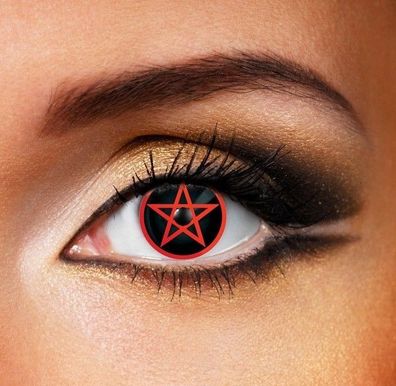 M47 3-Monats Kontaktlinsen Red Pentagram