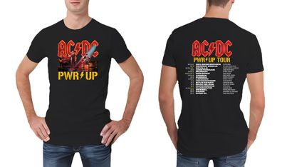 ACDC Band AC/ DC Rock Music Band Pwr Up - Pwr Up Tour 2024 mit Pwr Tour Daten T-Shirt