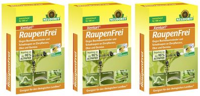 Neudorff® Xentari® RaupenFrei gegen Buchsbaumzünsler & andere Raupen 3er Set = 3 ...