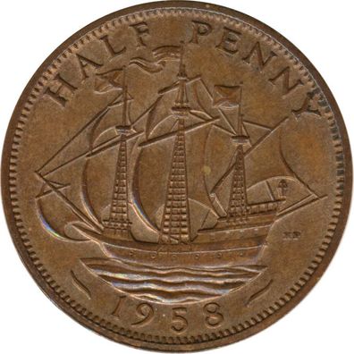 Großbritannien Half Penny 1958 Elizabeth II*