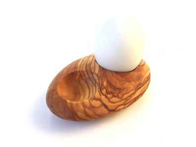 Eierhalter "stone" Holz Eierbecher handgemacht aus Olivenholz