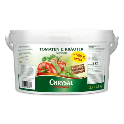 Chrysal Tomaten und Kräuter Dünger - Aktion 2,5 kg + 500 g extra