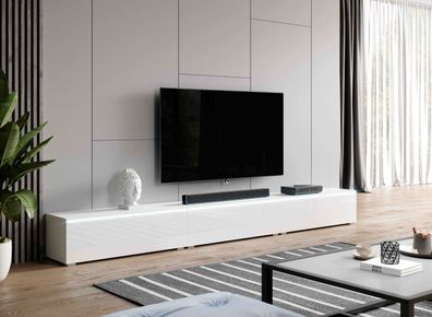 Furnix TV-Kommode Bargo B300 x H34 x T32 (3x100cm) cm ohne LED-Beleuchtung weiss 2