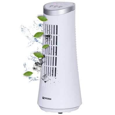 Ecosa Turm Tischventilator Weiß | Mini Ventilator | Ventilator