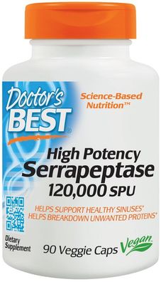 High Potency Serrapeptase 120,000 SPU - 90 vcaps