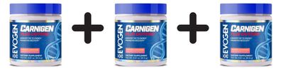 3 x Evogen Carnigen Plus Caffeine, Mango Lemonade - 81g
