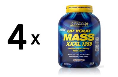 4 x MHP Up Your Mass XXXL 1350, Milk Chocolate - 2780g