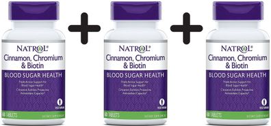 3 x Cinnamon Biotin Chromium - 60 tabs
