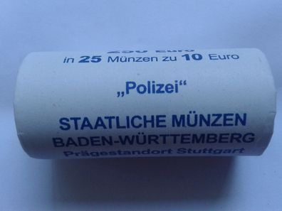 25x10 euro 2024 Rolle Polizei Im Dienste der Gesellschaft Polymerring Präge F