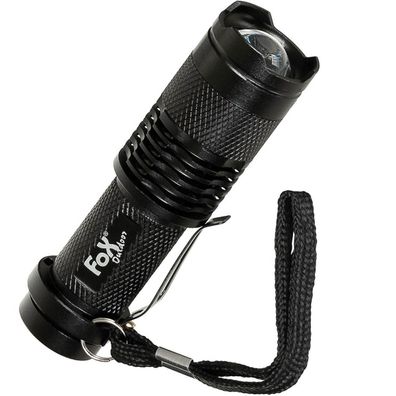 Fox Outdoor Stablampe "Mini" Taschenlampe schwarz mit Handschlaufe