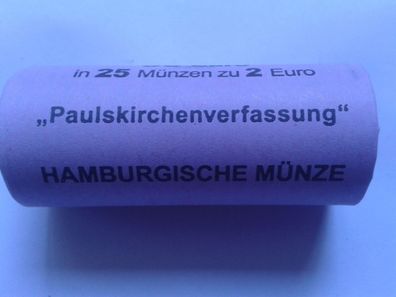 Rolle 25 x 2 euro 2024 Paulskirchenverfassung J (Hamburg)