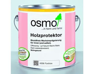 OSMO Holzprotektor 4006 Farblos Wachsimprägnierung 0,75 / 2,5 Liter