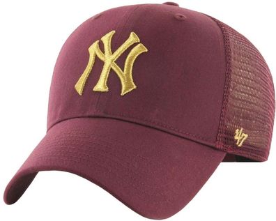 New York Yankees Bordorote Trucker Cap - MLB ´47 Brand USA Import Caps Basecaps Capy