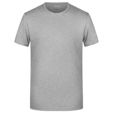 Basic Herren T-Shirt - grey-heather 108 L