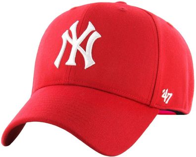 New York Yankees Signalrote Cap - MLB ´47 Brand USA Import Caps Basecaps Capy Kappen