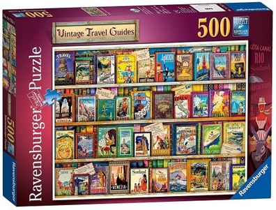 Ravensburger - Puzzle 500 Vintage Travel Guides - Ravensburger... - ...