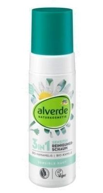 Alverde 3-in-1 Reinigungsschaum für sensible Haut
