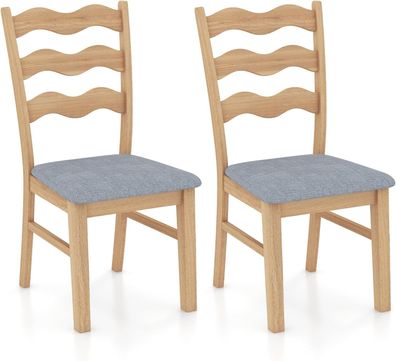 Esszimmerstühle 2er Set, Küchenstühle mit gepolsterter Sitzfläche & Rückenlehne