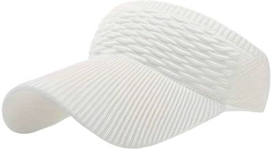 Weiße Sonnen Visors Cap - Atmungsaktive luftdurchlässige Sonnenblende für Strand